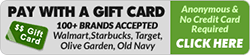 Pay with a Gift Card. No credit card required.